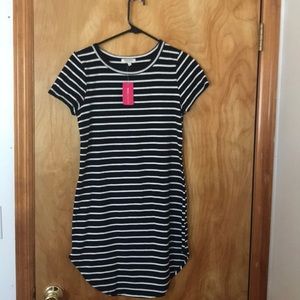 Black and White Striped Dress